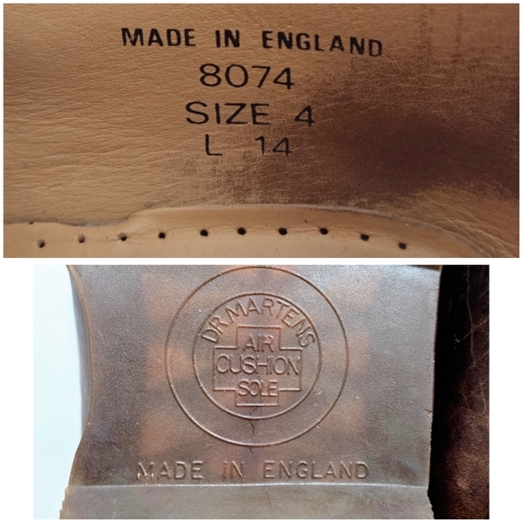 Dr Martens Vintage Lace-Up Brown Leather Shoes, Lug Sole UK 4, US Womens 6-6.5 - Picture 13 of 16